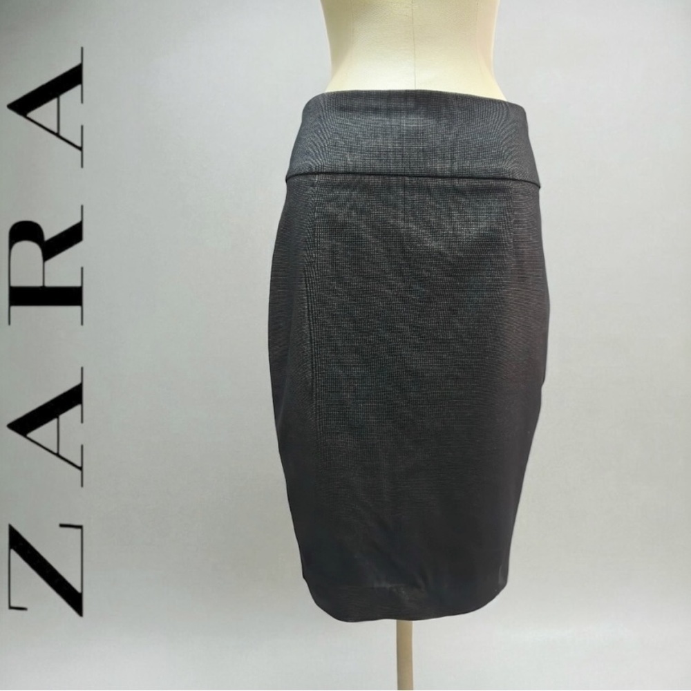 381 Zara | NWOT Women’s Black Textured High Waist Pencil Skirt (Size M)